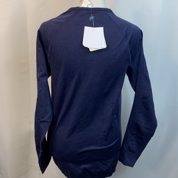 Fabletics Weathered Navy Sync Seemless Long Sleeve Top- NWT - Picture 10 of 14